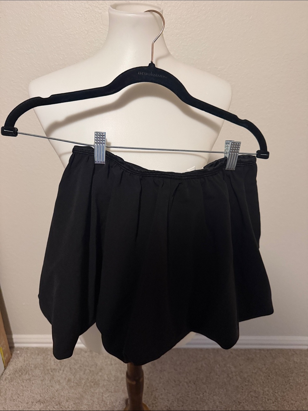 Black Women's Elastic-Waist Bubble Skirt